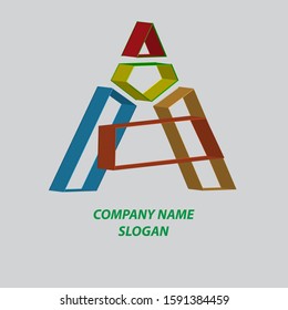  A  letter logo vector design template
with various type
