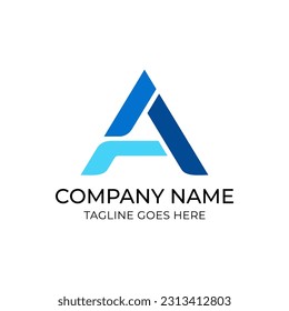 Plantilla de diseño de vectores de logotipo Carta A