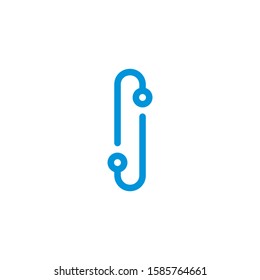 
Letter I Logo Vector, Digital Technology Logo Vector 001