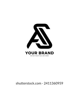 Logo de la carta AS, diseño gráfico vectorial