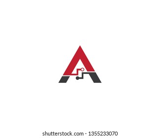 A letter logo vector icon