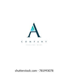 Letter “A" logo vector icon.