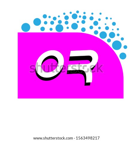 OR letter logo.OR vector icon with background. Photo stock © 