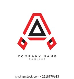 Plantilla de diseño de icono de vector de logotipo de carta A