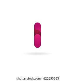 Letter I logo. Vector icon design template. Color sign.