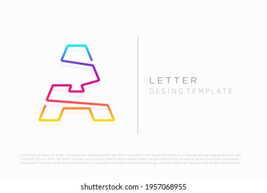 A letter logo, vector icon desing 