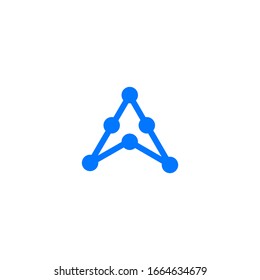 Plantilla de descarga de iconos vectoriales de logotipo Carta A