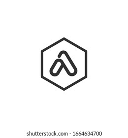 Letter A logo vector icon download template