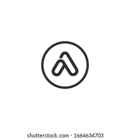 Letter A logo vector icon download template