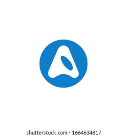 Letter A logo vector icon download template