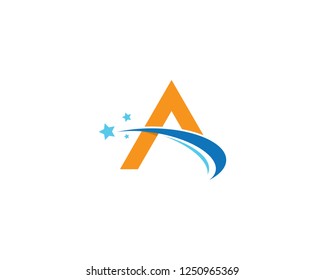 A letter logo vector icon illustration
