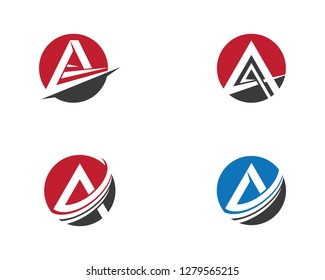 A letter logo vector icon illustration