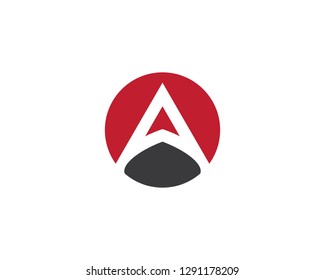 A letter logo vector icon illustration