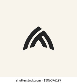 A letter logo vector icon illustration