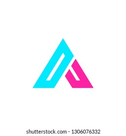 A letter logo vector icon illustration