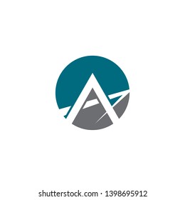 A letter logo vector icon illustration