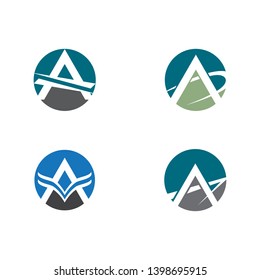 A letter logo vector icon illustration