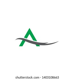 A letter logo vector icon illustration