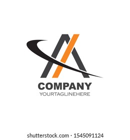 A letter logo vector icon illustration design template