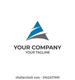 A Letter Logo vector icon illustration design