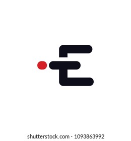 letter ie logo vector icon template