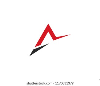 A letter logo vector icon template