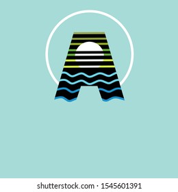 letter A logo vector illustation modern design