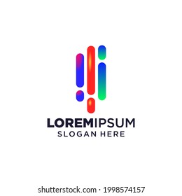Letter i logo vector illustration, Design inspiration. Colorful icons