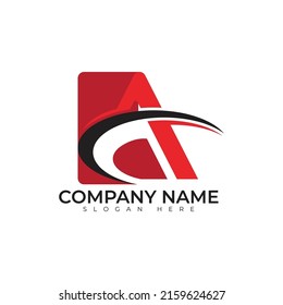 A Letter logo vector illustration design