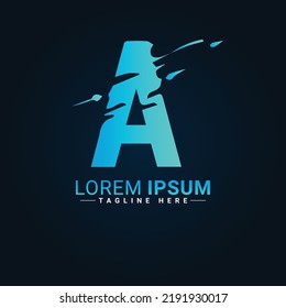 A letter logo vector illustration design 