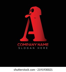 A letter logo vector illustration design 