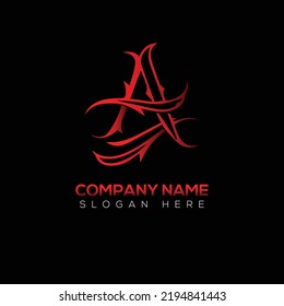 A Letter logo vector illustration design 