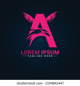 A Letter logo vector illustration design 