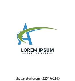 A letter logo vector illustration design 