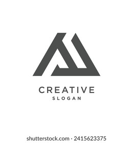 Ilustración vectorial del logotipo Carta A idea de concepto creativo