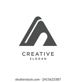 Letter A Logo, Vektorgrafik-Idee mit kreativem Konzept