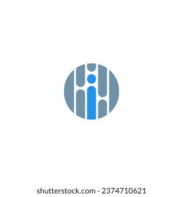 letter i logo vector image