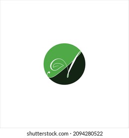 letra una plantilla de emblema de hoja vectorial de logotipo
