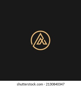 Un vector de logotipo de letra, un logotipo de tipo de círculo mínimo
