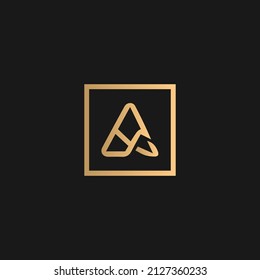 A letter logo vector, A rectangle logo, A initial concept