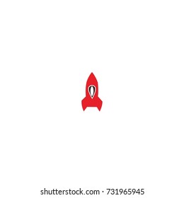 letter logo vector rocket