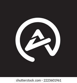 A letter logo vector for technology or science company with simple modern style 