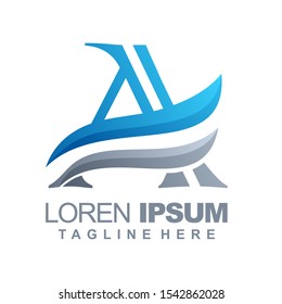 letter a logo vector, template