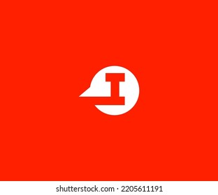 I Letra Plantilla vectorial de logotipo Símbolo abstracto de monograma