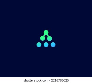 Plantilla de vectores de logotipo de carta Símbolo abstracto de monograma
