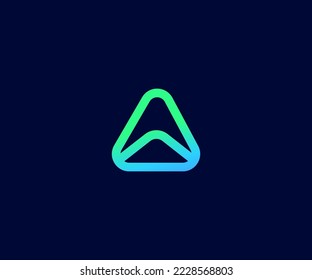 Una Plantilla De Vector Con Logotipo De Letra Símbolo De Monograma Resumen. Usable para el deporte de negocios, la tecnología, la moda, el logotipo digital y creativo futuro