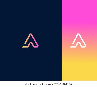 Una Plantilla De Vector Con Logotipo De Letra Símbolo De Monograma Resumen. Usable para el deporte de negocios, la tecnología, la moda, el logotipo digital y creativo futuro