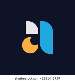 Una Plantilla De Vector Con Logotipo De Letra Símbolo De Monograma Resumen. Usable para el deporte de negocios, la tecnología, la moda, el logotipo digital y creativo futuro