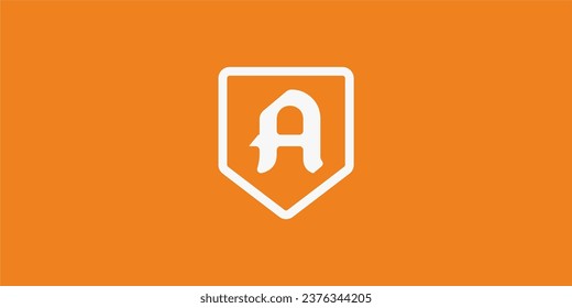 
A Letter Logo Vector Template Abstract Monogram Symbol . letter A inside the shield  Letter Usable for Best modern, business, company, corporate, premium, sport, technology And future creative logo
