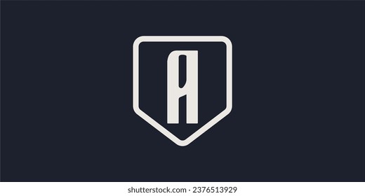 A Letter Logo Vector Template Abstract Monogram Symbol . letter A inside the shield  Letter Usable for Best modern, business, company, corporate, premium, sport, technology And future creative logo